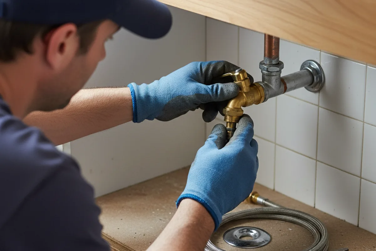 Shutoff valve and fitting work during Emergency Plumbing in Harrington Park